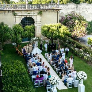 Una boda capturada a través de un dron aéreo