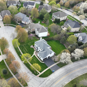 Fotografía con drones de bienes raíces residenciales