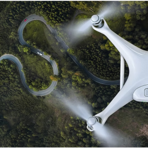 Fotografía y videografía aérea con drones que muestran impresionantes paisajes desde arriba.